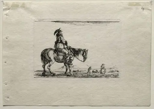 Caprices: Mounted Cavalier, by Stefano Della Bella