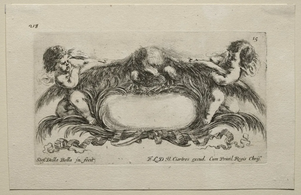 Collection of Various Caprices and New Designs of Cartouches and Ornaments: No 15, by Stefano Della Bella, 1642