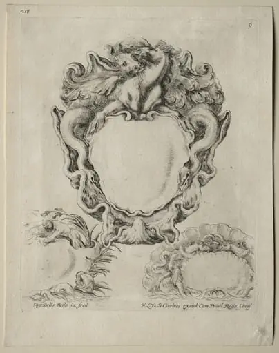 Collection of Various Caprices and New Designs of Cartouches and Ornaments: No. 9, by Stefano Della Bella