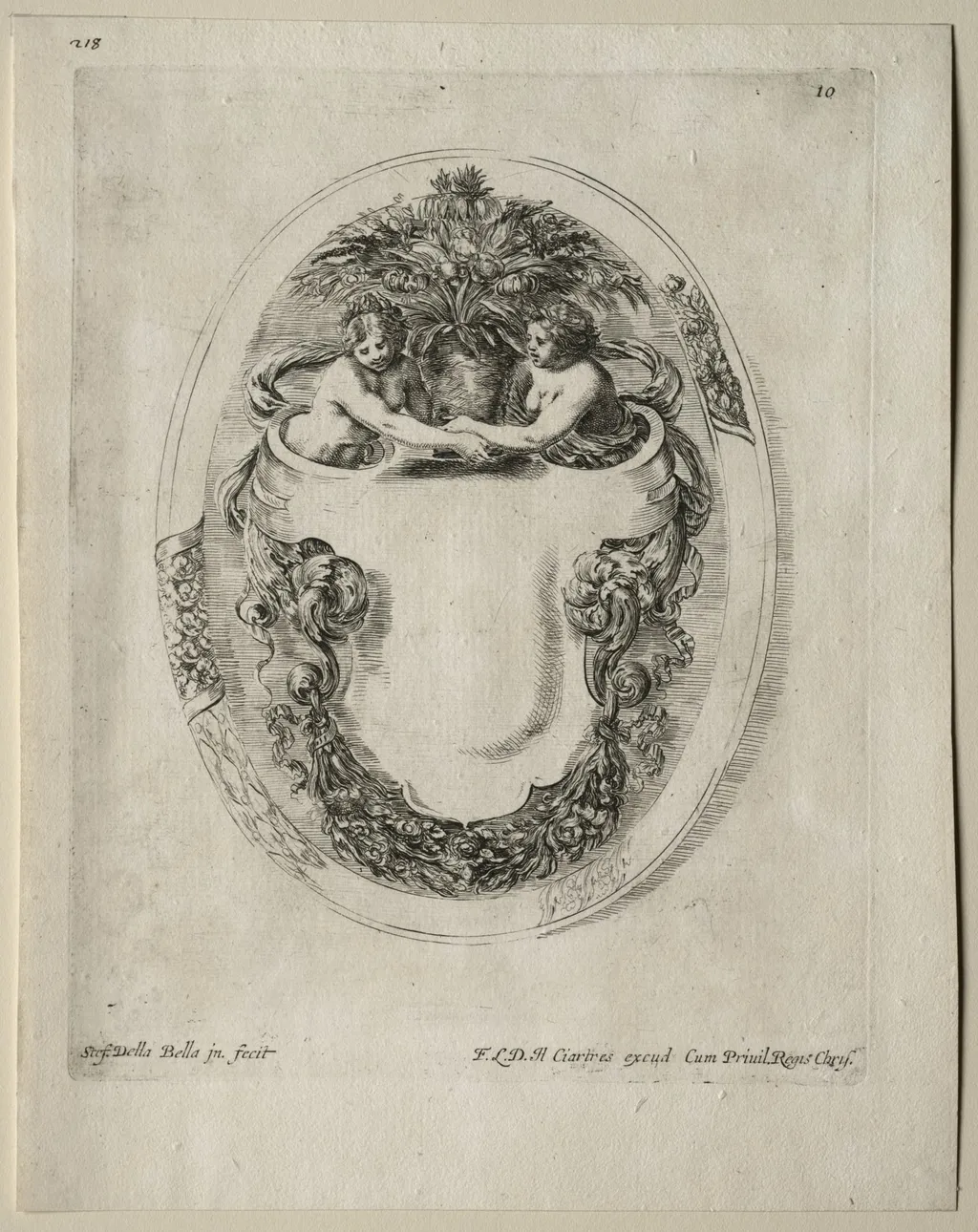 Collection of Various Caprices and New Designs of Cartouches and Ornaments: No 10, by Stefano Della Bella, 1646