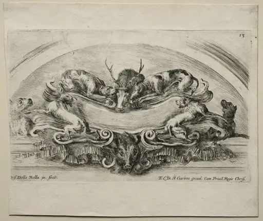Collection of Various Caprices and New Designs of Cartouches and Ornaments: No 13, by Stefano Della Bella