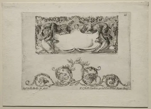Collection of Various Caprices and New Designs of Cartouches and Ornaments:  No 16, by Stefano Della Bella