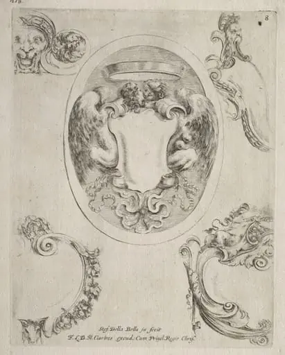 Collection of Various Caprices and New Designs of Cartouches and Ornaments:  No 8, by Stefano Della Bella