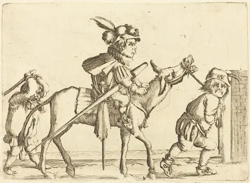 Dwarf Riding an Ass, by Stefano Della Bella