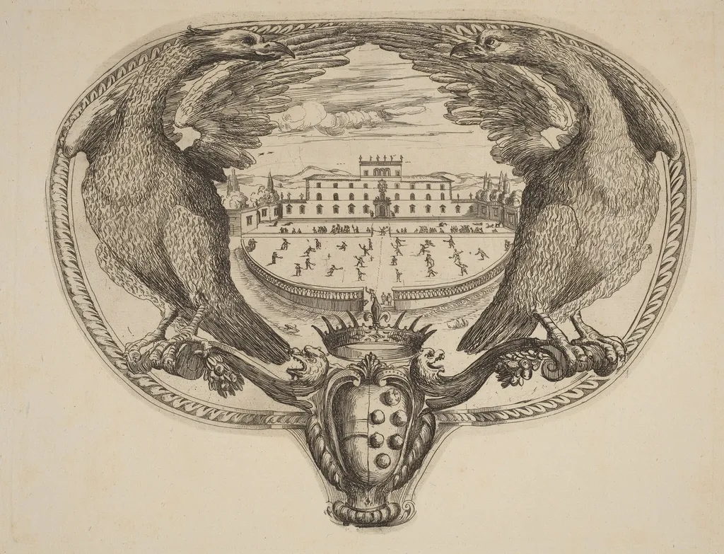 Emblem, by Stefano Della Bella, ink, 1637