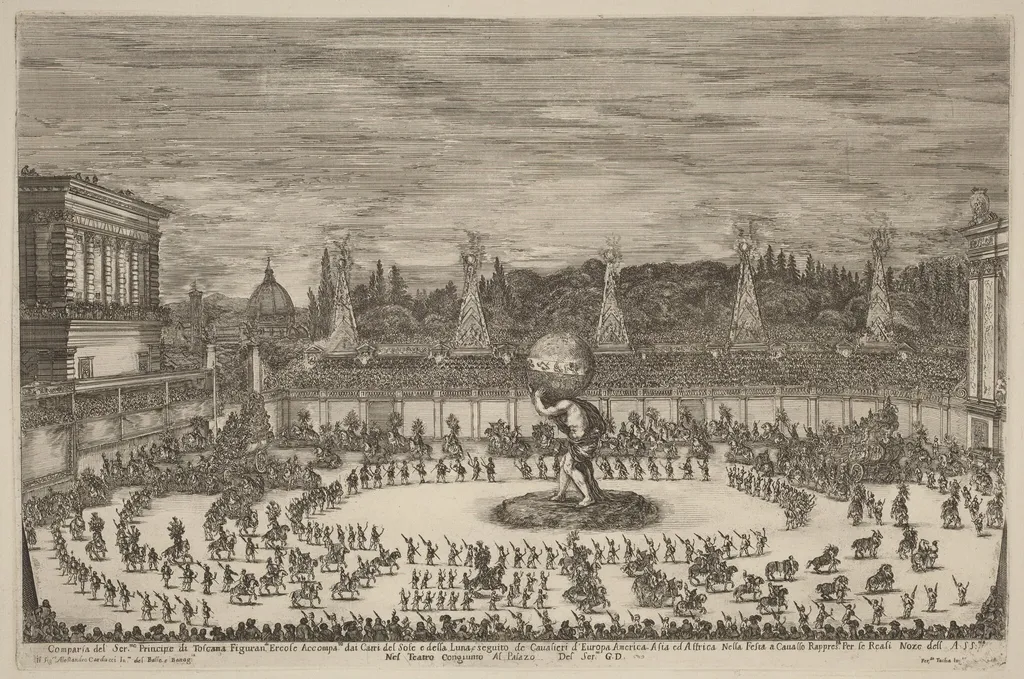 Entrance of the Prince of Tuscany, by Stefano Della Bella, ink, 1661