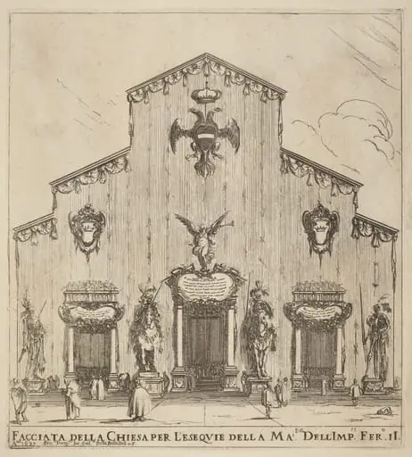 Facade of the Church of San Lorenzo, Florence, by Stefano Della Bella