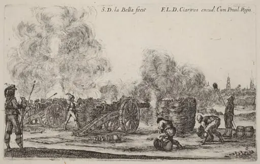 Firing the Cannons, by Stefano Della Bella
