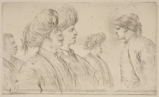 Four Turks and a Black Man, by Stefano Della Bella