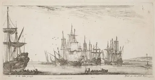 Group of Ships, by Stefano Della Bella
