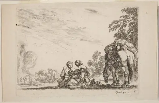 Gypsies at Rest, by Stefano Della Bella