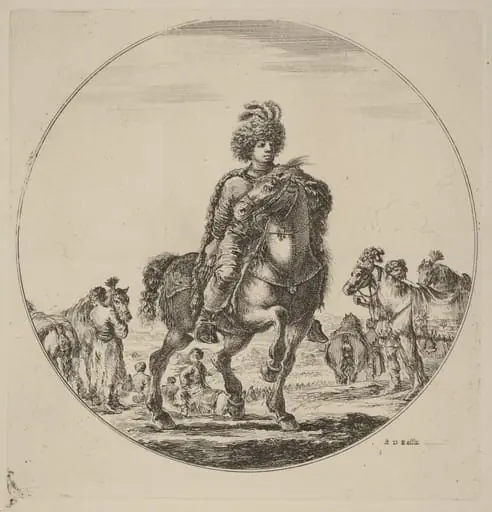 Hungarian Cavalier, by Stefano Della Bella