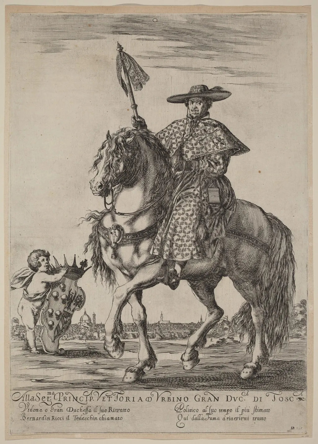 Il Tedeschino, by Stefano Della Bella, ink, 1637