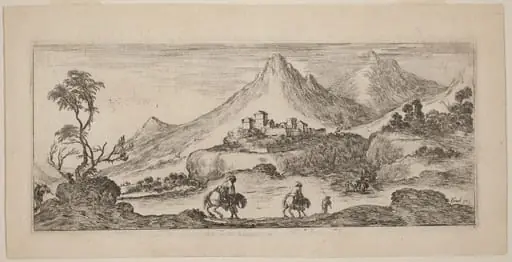 Landscape with Castle, by Stefano Della Bella