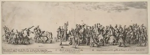 Master of His Excellency's Stables and Twenty Servants, by Stefano Della Bella