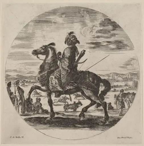 Moorish Cavalier, by Stefano Della Bella