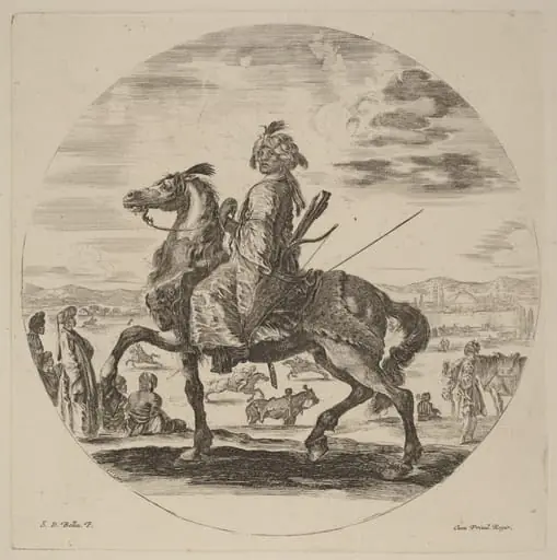 Moorish Cavalier, by Stefano Della Bella