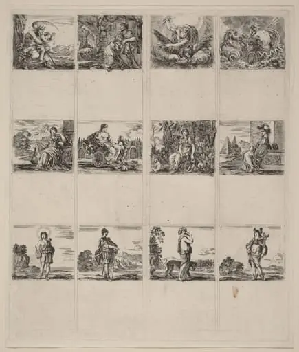 Mythological Playing Cards, by Stefano Della Bella
