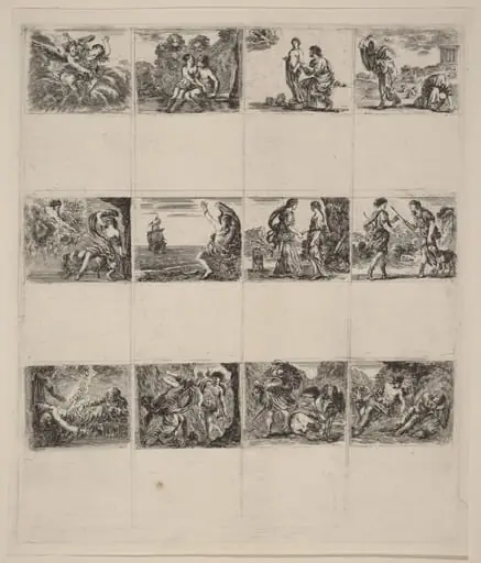 Mythological Playing Cards, by Stefano Della Bella