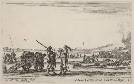 Officer Giving Orders to a Sentinel, by Stefano Della Bella