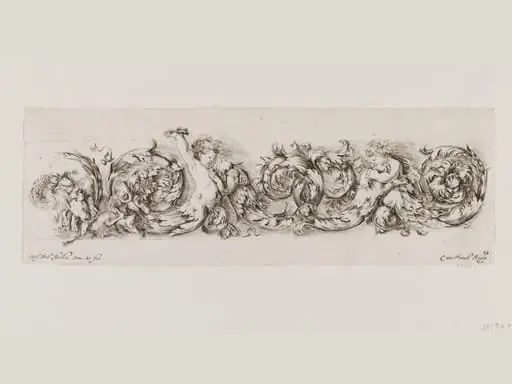 Ornament print, by Stefano della Bella