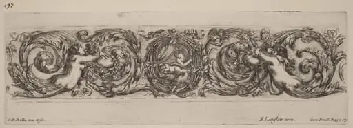 Ornamental Frieze with Cupid and Psyche