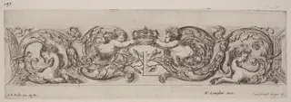 Ornamental Frieze with Letter L (Louis XIV), by Stefano Della Bella, 1648