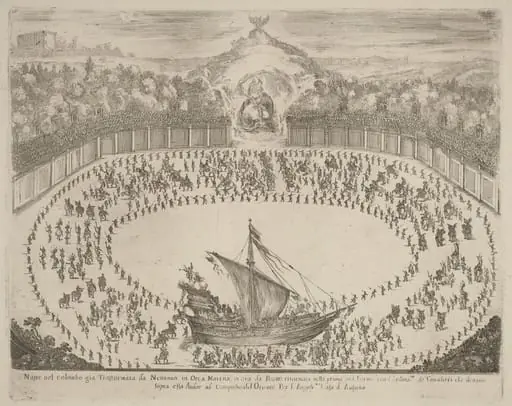 Parade with a Chariot Having the Form of a Ship, by Stefano Della Bella
