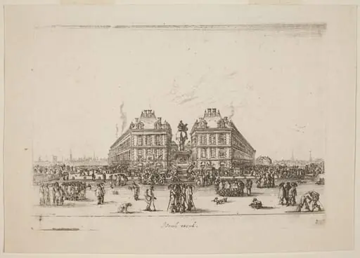 Place Dauphine, by Stefano Della Bella
