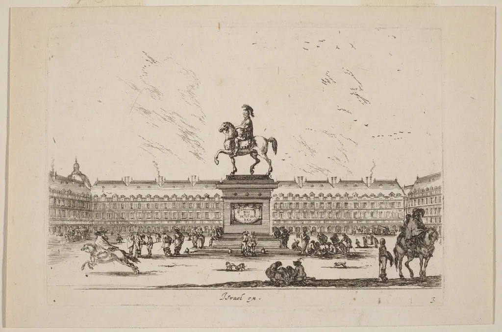 Place Royale, by Stefano Della Bella, ink, 1642