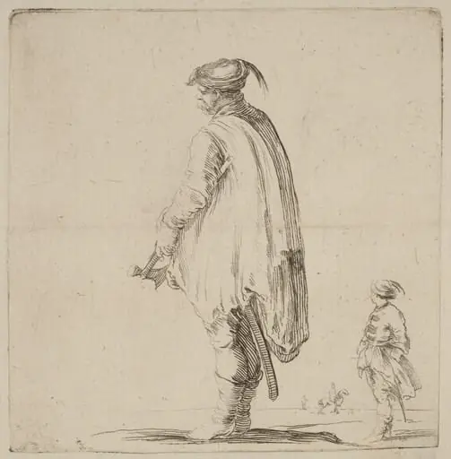 Pole Holding a Hatchet with His Left Hand, by Stefano Della Bella
