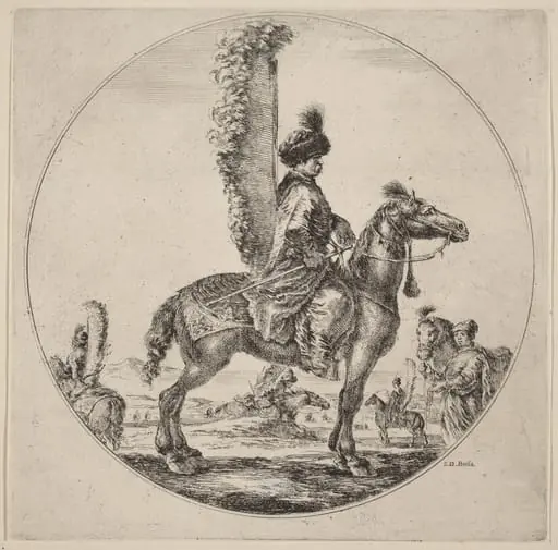 Polish Hussar, by Stefano Della Bella