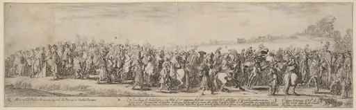 Polish Nobles, His Excellency the Ambassador, and His Carriage, by Stefano Della Bella