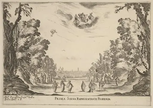 Prima Scena Representanta Firenza, by Stefano Della Bella
