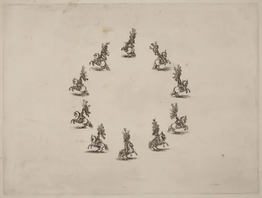 Ten Cavaliers in a Circle, by Stefano Della Bella