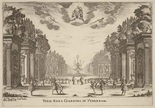 Terza Scena Giardins di Venere, by Stefano Della Bella