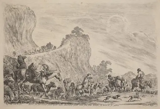 The Departure of Jacob to Egypt, by Stefano Della Bella