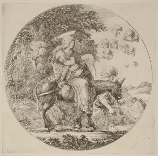 The Flight into Egypt, by Stefano Della Bella