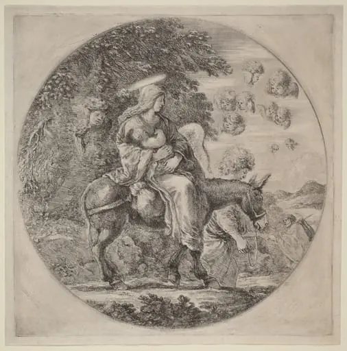The Flight into Egypt, by Stefano Della Bella