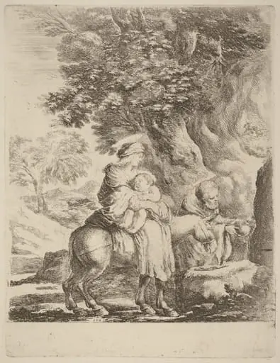 The Flight into Egypt, by Stefano Della Bella