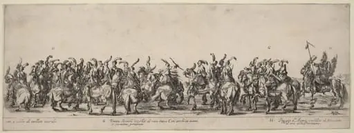 Thirty Archers and Pages, by Stefano Della Bella