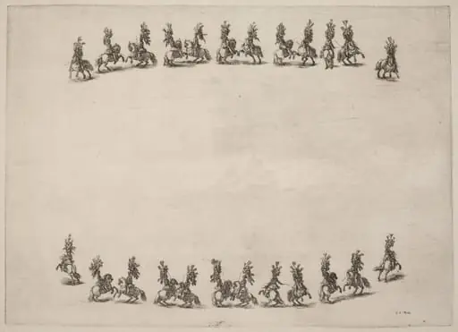 Twenty-Four Cavorting Cavaliers, by Stefano Della Bella