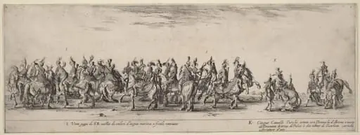 Twenty Pages and Five Turkish Horses, by Stefano Della Bella