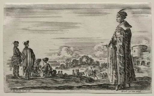 Various Figures and Landscapes: A Group of Polish Gentlemen, by Stefano Della Bella