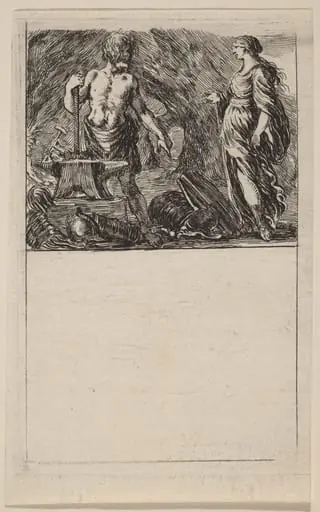 Vulcan and Thetis, by Stefano Della Bella
