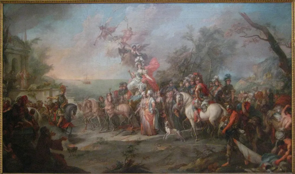 Allegory of Catherine II's Victory over the Turks, by Stefano Torelli, oil, 1772