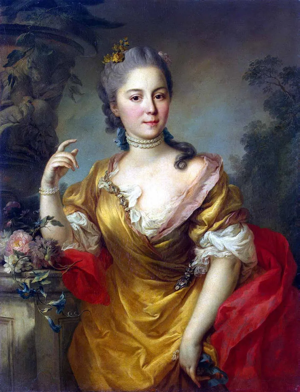 Portrait of Countess Anna Alexandrovna Chernyshova, by Stefano Torelli, oil, 1763