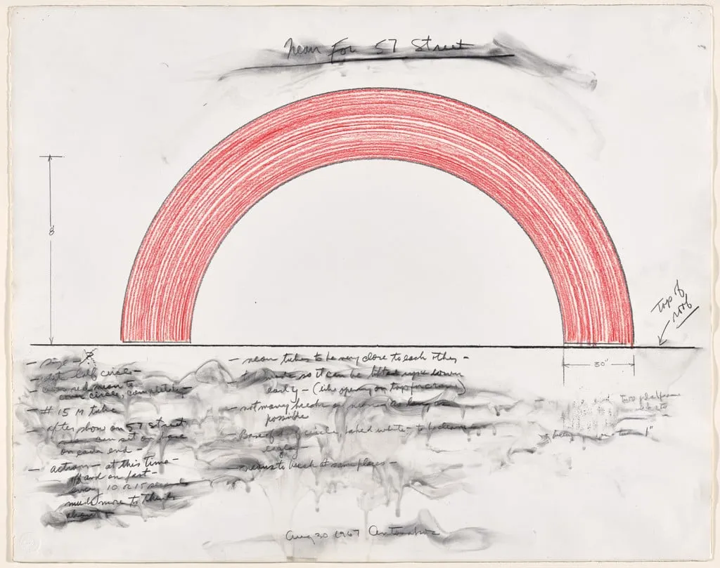 Untitled, by Stephen Antonakos, graphite, 1967