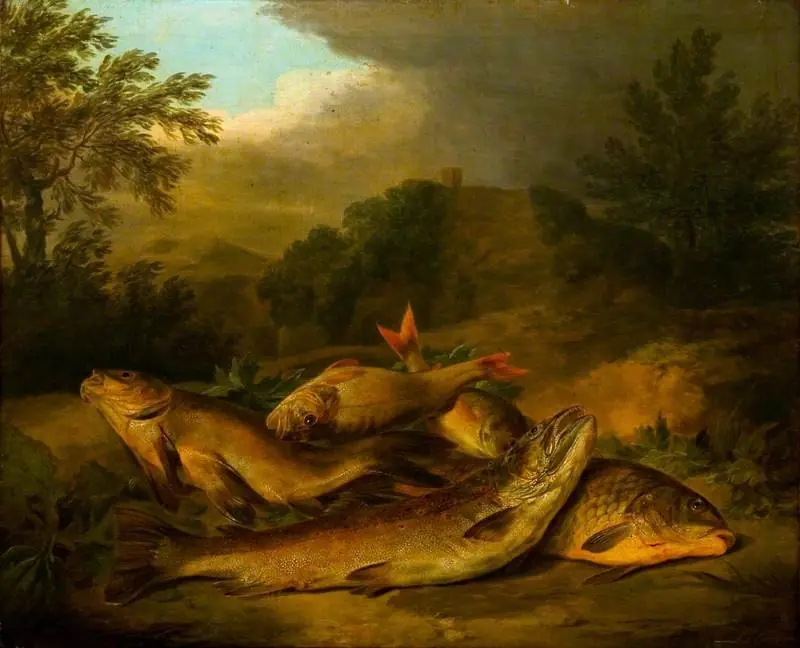 A Group of Fish Lying on the Ground, by Stephen Elmer