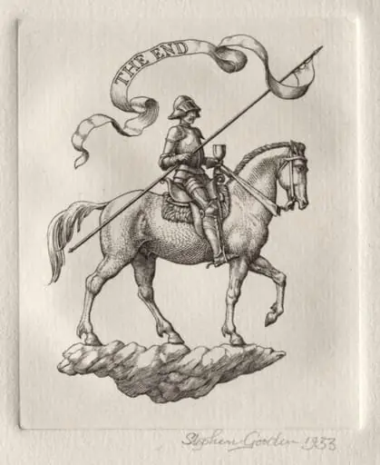 Illustration for "Peronnik the Fool":  Tailpiece, by Stephen Gooden